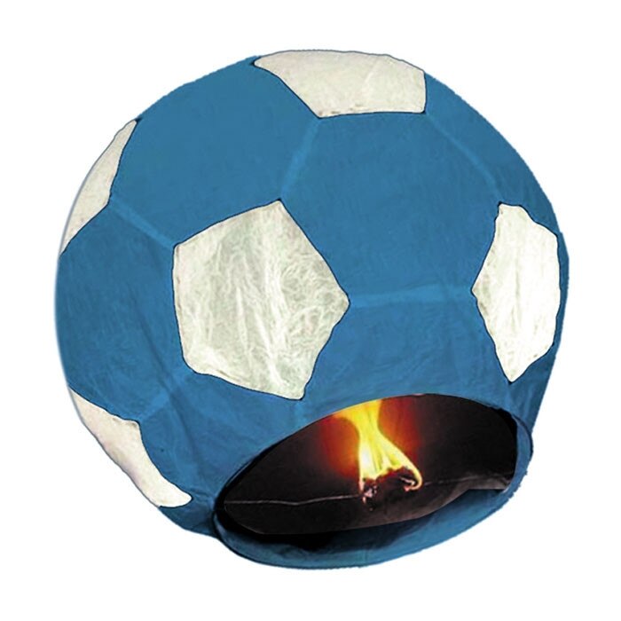Lampion minge de fotbal albastra 100 cm Big Party