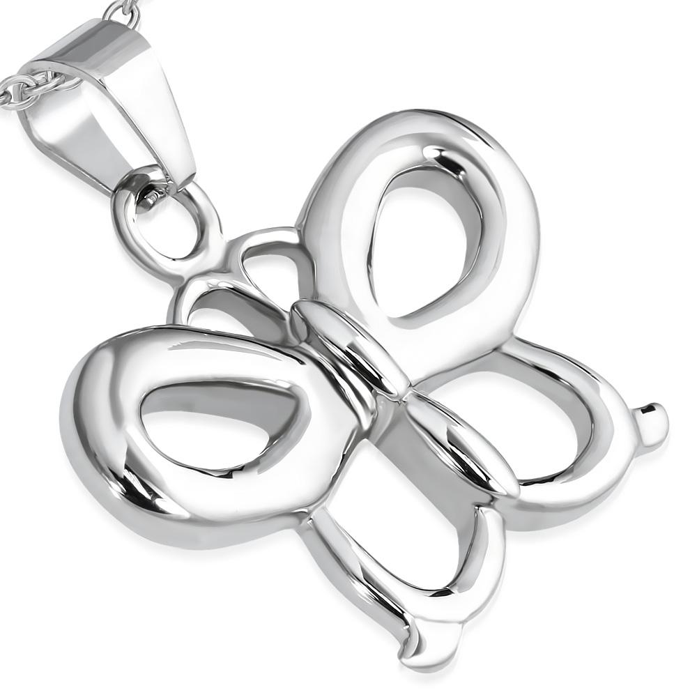 Pandant otel inox cu fluturas - BeSpecial 3,5