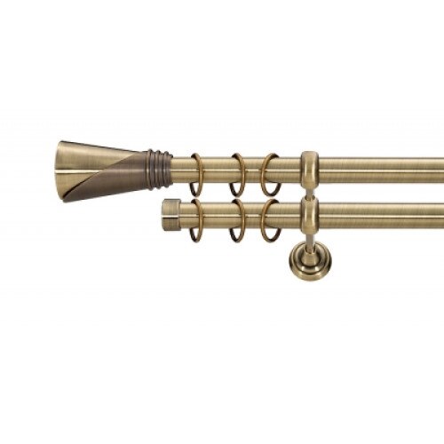 Galerie dubla Duncan, grosime 25 si 19mm, aur antic, 360 cm