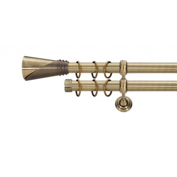 Galerie dubla Duncan, grosime 25 si 19mm, aur antic, 180 cm Galerie dubla Duncan, grosime 25 si 19mm, aur antic, 180 cm