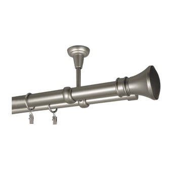 Galerie dubla Luxor ,suport tavan, grosime 25 si 19mm, crom mat, 180 cm Galerie dubla Luxor ,suport tavan, grosime 25 si 19mm, crom mat, 180 cm