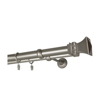 Galerie dubla Verona, grosime 25 si 19mm, crom mat, 180 cm Galerie dubla Verona, grosime 25 si 19mm, crom mat, 180 cm