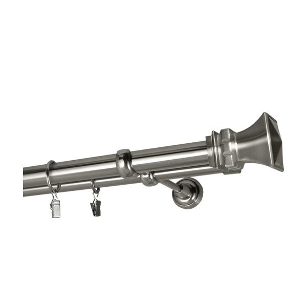 Galerie dubla Verona, grosime 25 si 19mm, inox, 160 cm