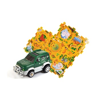 Set de construit circuit cu masina safari - Puzzle Pilot Set de construit circuit cu masina safari - Puzzle Pilot