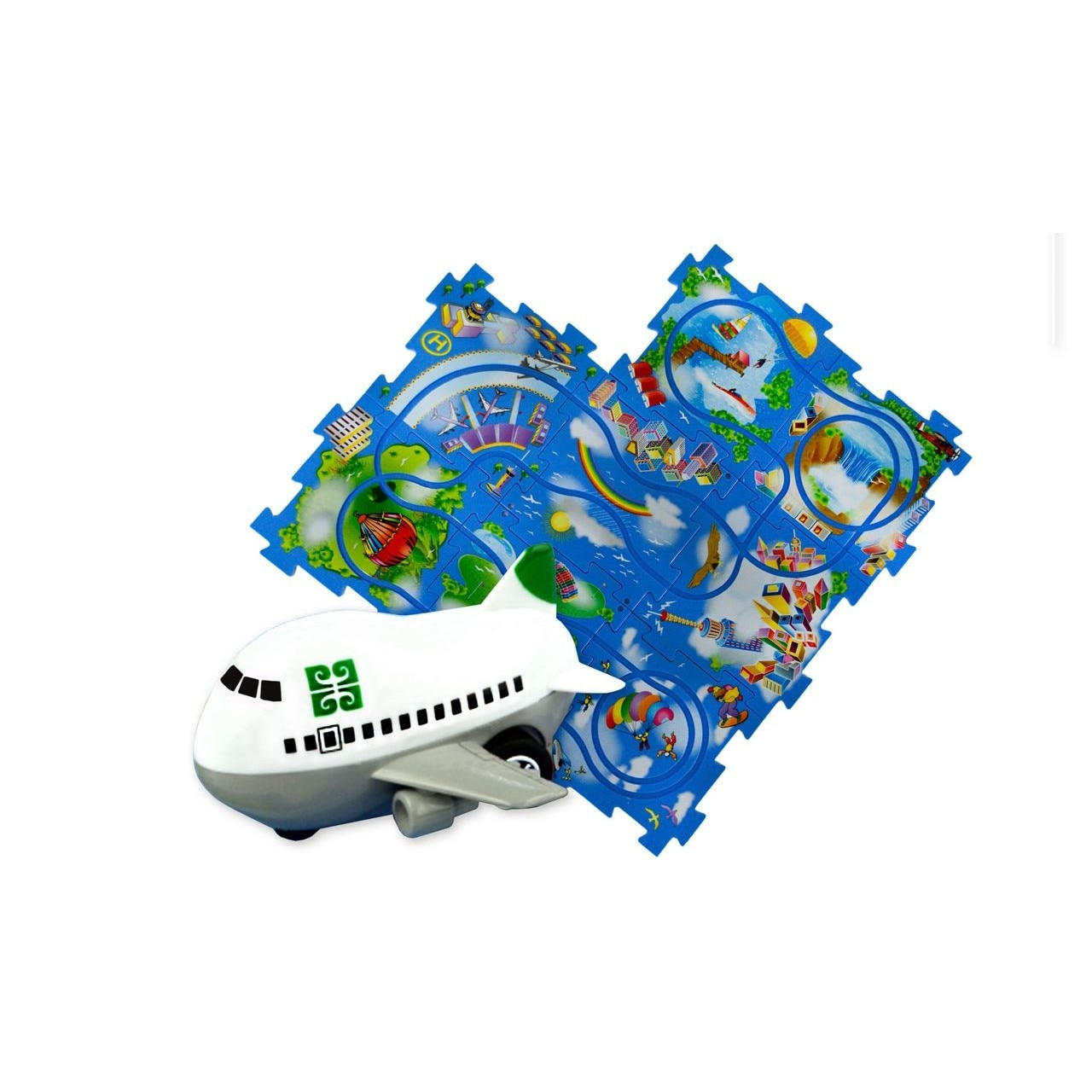 Set de construit circuit cu avion - Puzzle Pilot