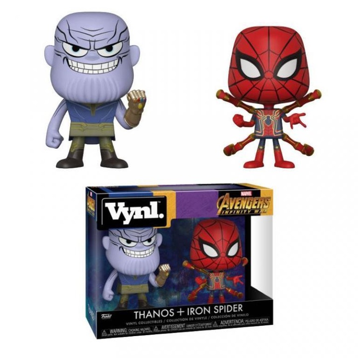 Figurina originala Funko Pop! Set 2 figurine Avengers Infinity War Thanos si Iron Spider