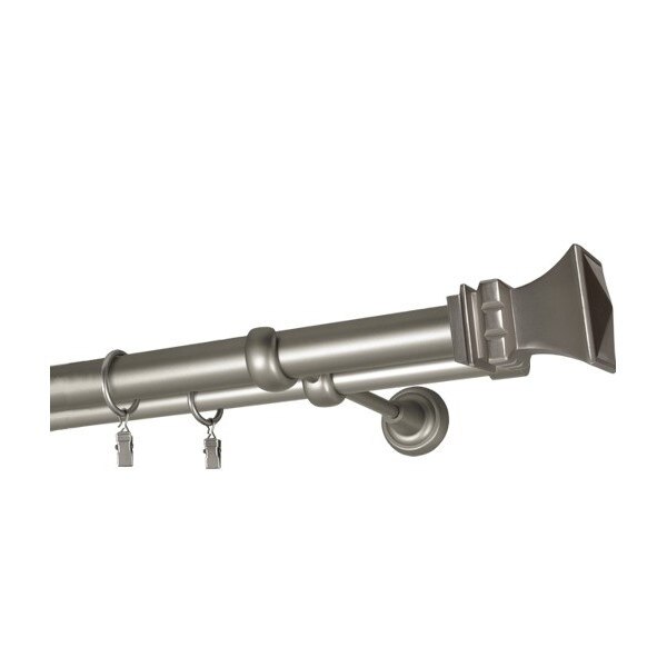 Galerie dubla Verona, grosime 25 si 19mm, crom mat, 300 cm