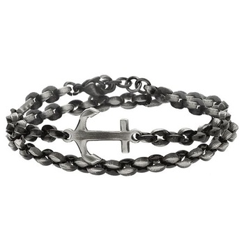 Bratara Manoki barbati BA625 gri inchis Bratara Manoki barbati BA625 gri inchis