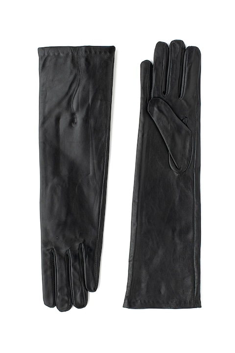 Pepe Jeans London, Phedra hosszú bőrkesztyű, Fekete, M Standard