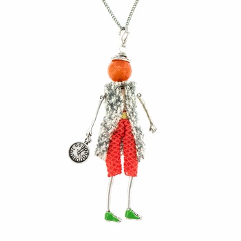 Pandantiv cu lant Bambola in Stile Viennese-Pants-Orange, Pret-a-porter Style by Roxannes - Bambole Milanesi, Portocaliu 43673-Orange Pandantiv cu lant Bambola in Stile Viennese-Pants-Orange, Pret-a-porter Style by Roxannes - Bambole Milanesi, Portocaliu 43673-Orange