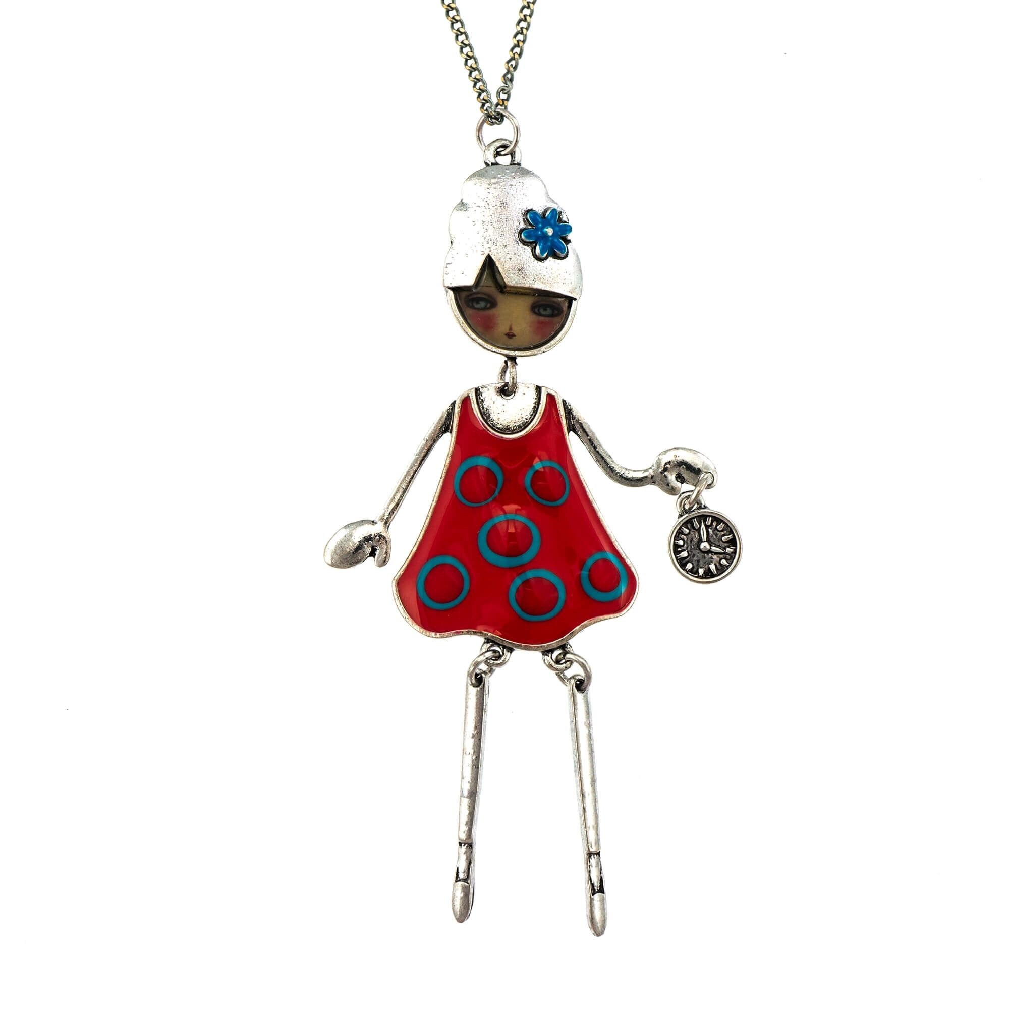 Pandantiv cu lant Bambola Irlandese-Red, Gatsby Style Revival by Roxannes - Bambole Milanesi, Rosu 41601-Red