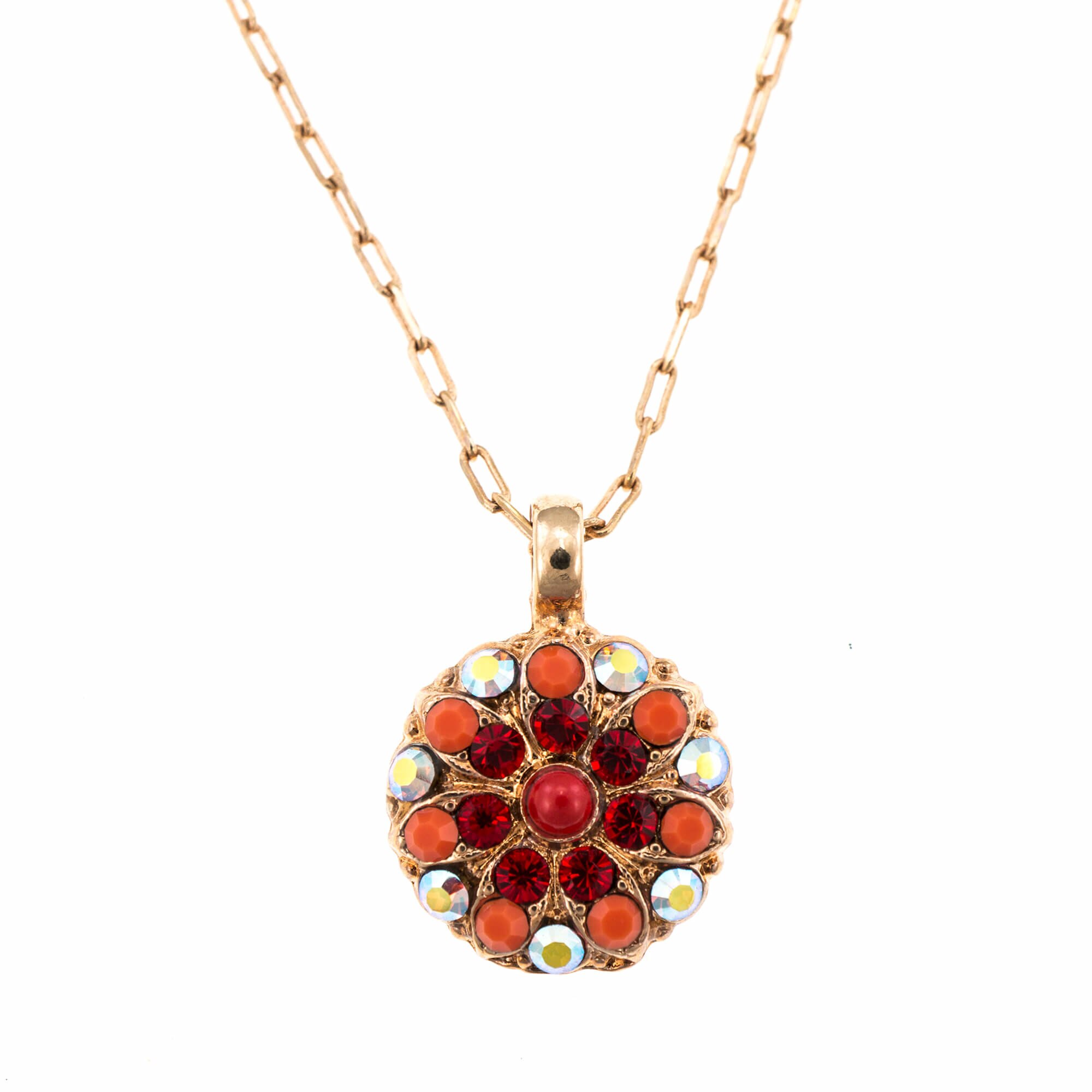 Pandantiv cu lant placat cu Aur roz de 24K, Cristale, Guardian Angel by Roxannes - Mariana Jewellery, Mov 5212-1005RG