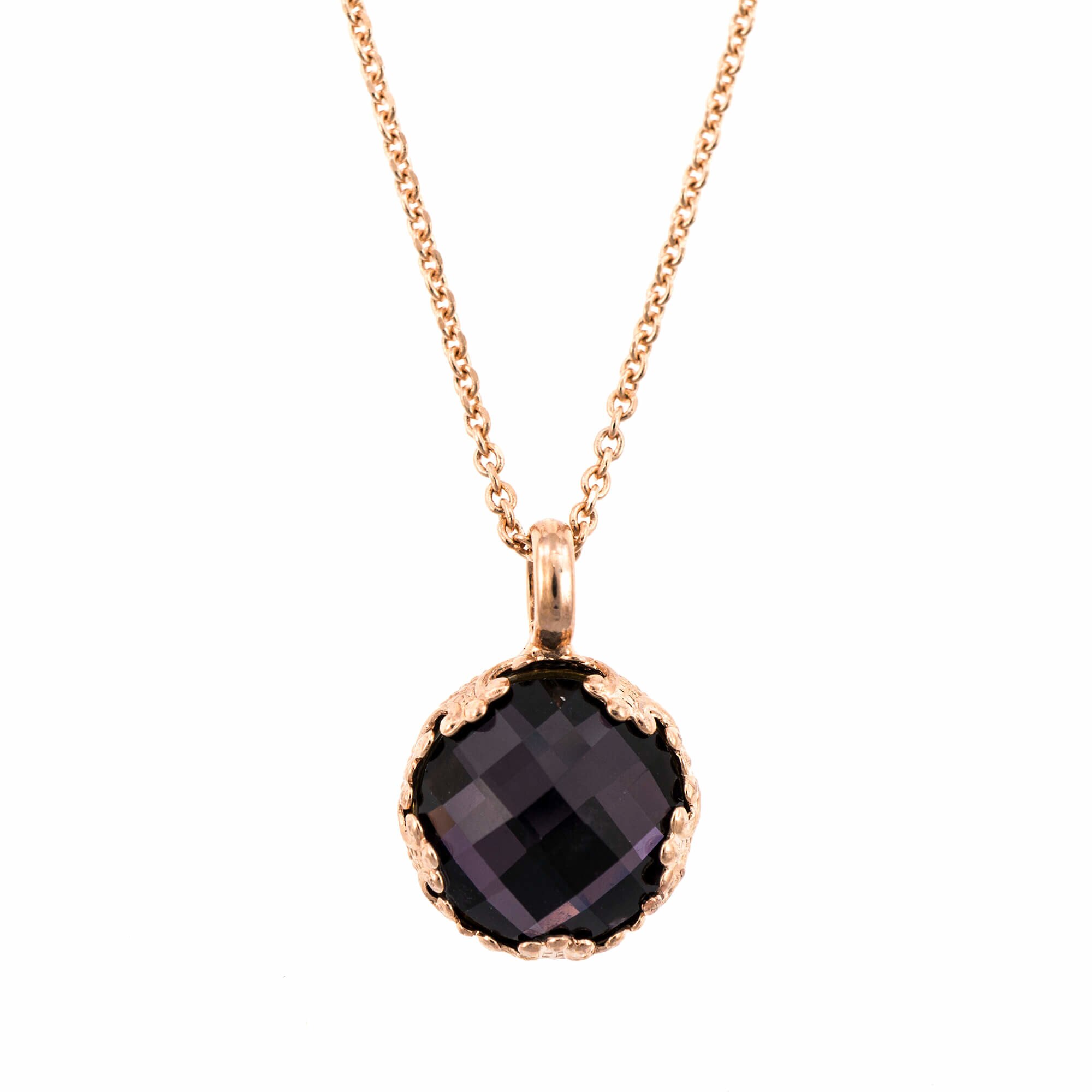 Pandantiv cu lant placat cu Aur roz de 24K, Cristale, Bohemian Rhapsody by Roxannes - Mariana Jewellery, Mov 5323/2-204ARG
