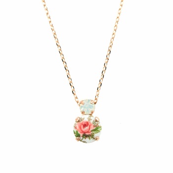 Pandantiv cu lant placat cu Aur roz de 24K, Cristale, Seashell by Roxannes - Mariana Jewellery, Alb/Roz 5062/1-234RG Pandantiv cu lant placat cu Aur roz de 24K, Cristale, Seashell by Roxannes - Mariana Jewellery, Alb/Roz 5062/1-234RG