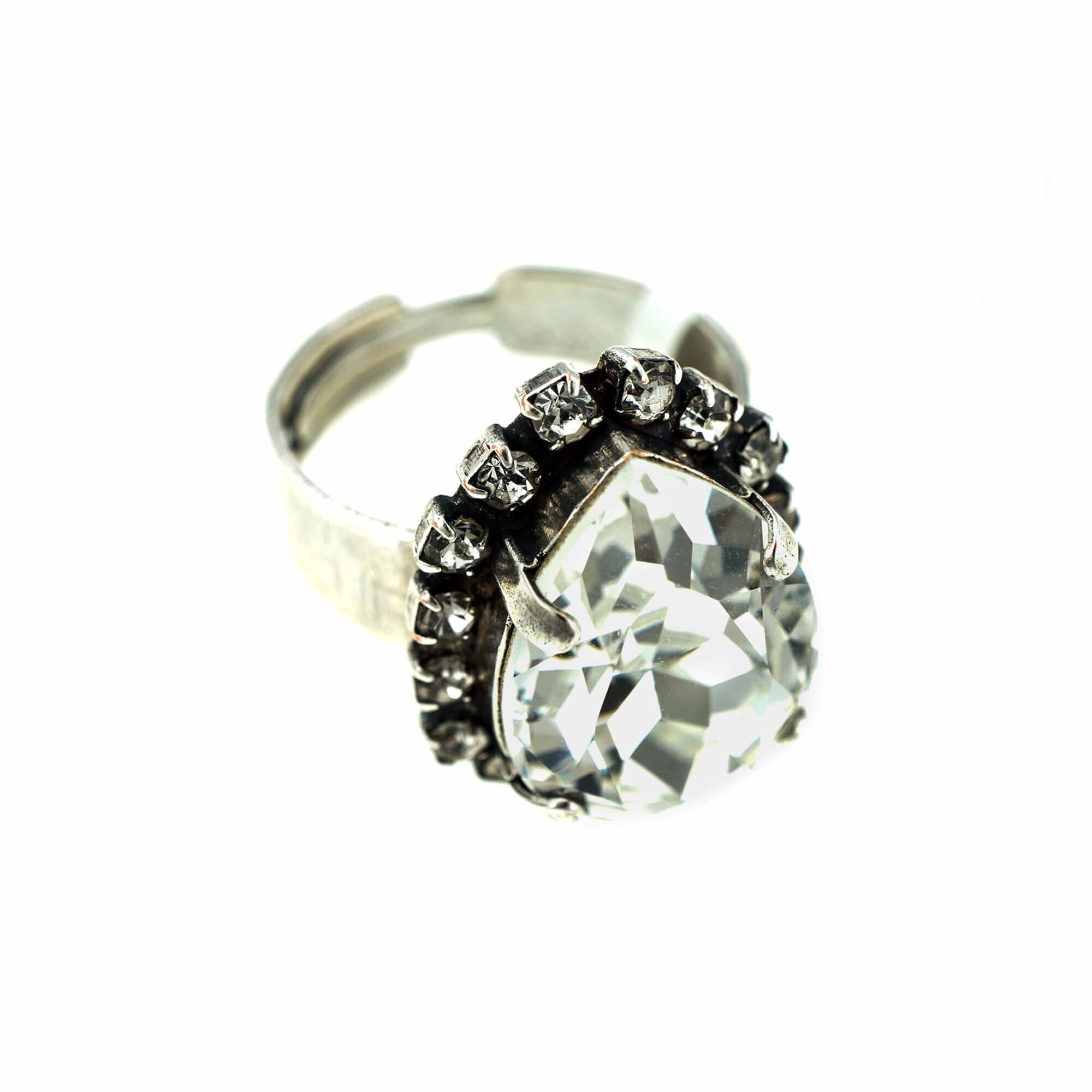 Inel placat cu Argint 925, Cristale, On a Clear Day by Roxannes - Mariana Jewellery, Cristal Transparent 7098-001001SP