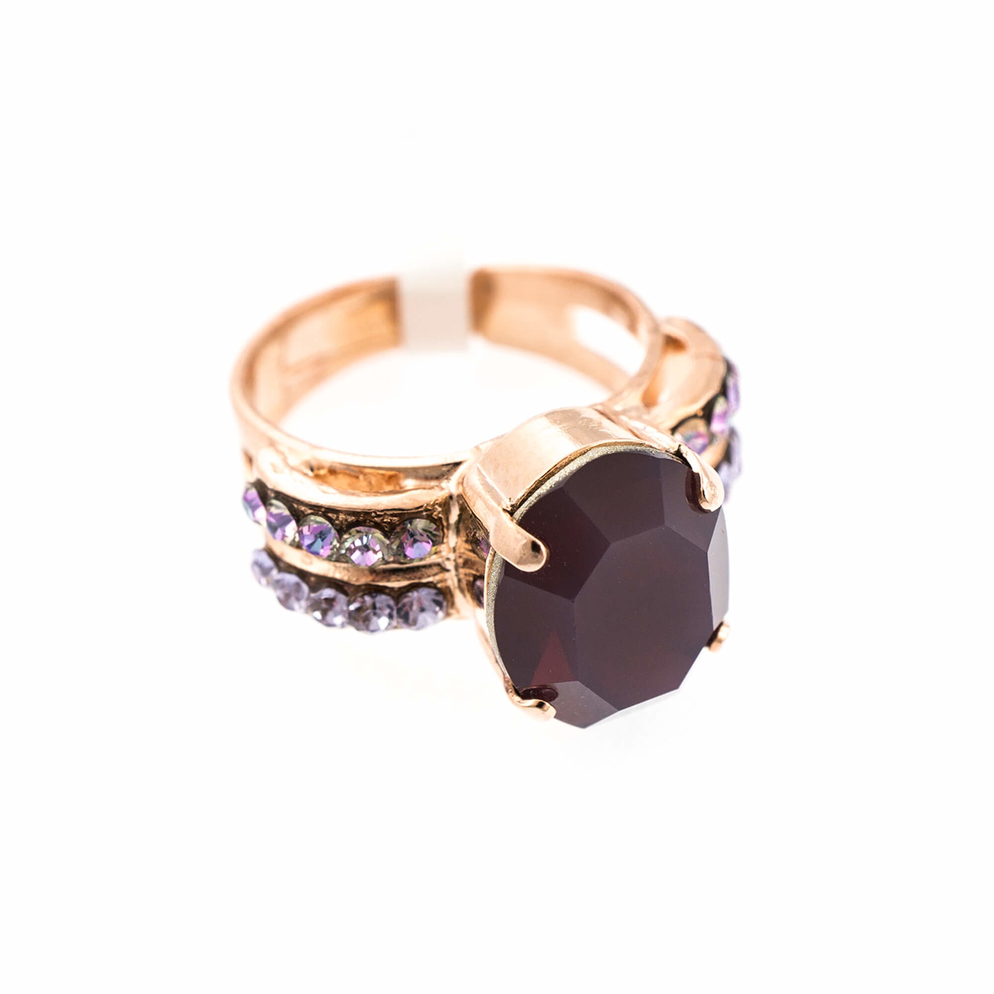 Inel placat cu Aur roz de 24K, Cristale, St. Lucia - Caribbean Life by Roxannes - Mariana Jewellery, Turquoise/Mov 7123-1107RG