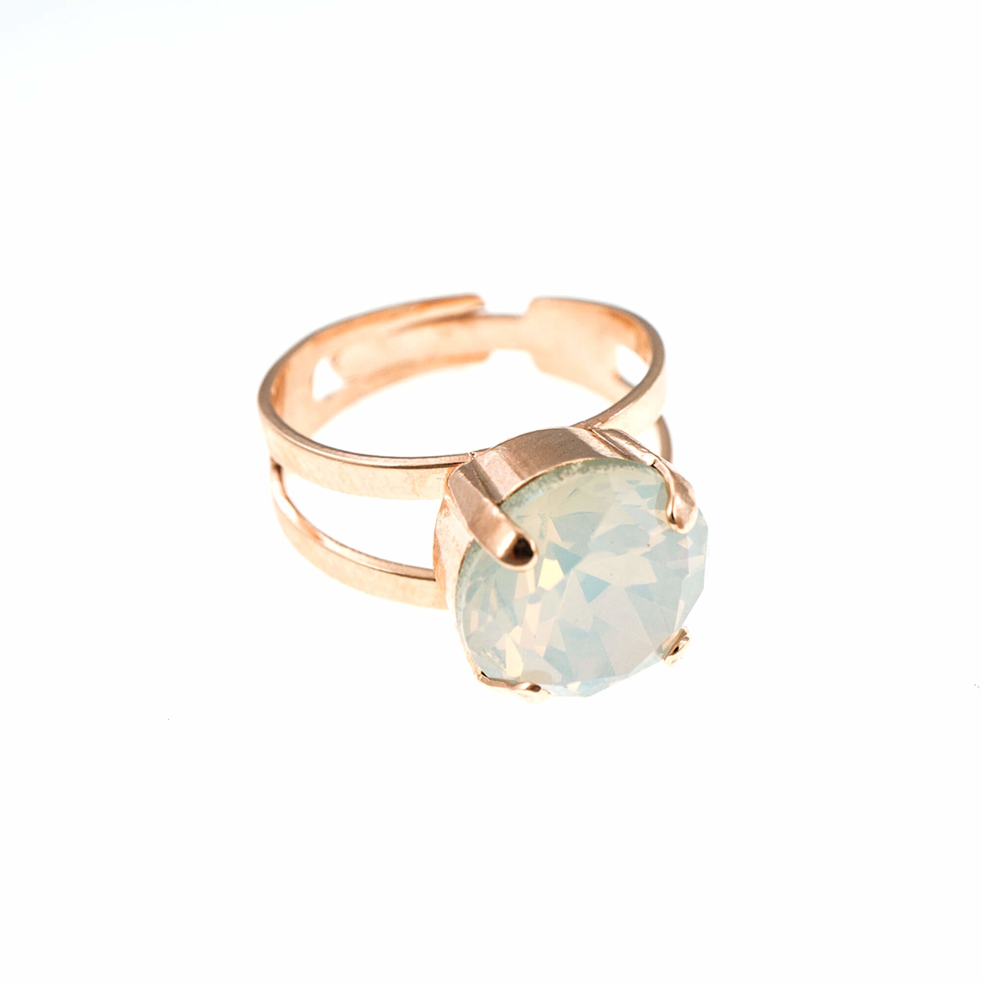 Inel placat cu Aur roz de 24K, Cristale, Lucky Birthstone - The Color of Your Life by Roxannes - Mariana Jewellery, Albastru 7048-234RG