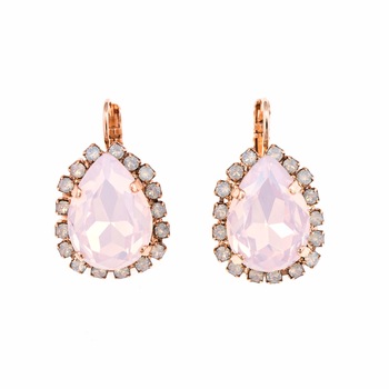 Cercei placati cu Aur roz de 24K, Cristale, Tiara Day by Roxannes - Mariana Jewellery, Alb/Roze 1098/3-2333RG6 Cercei placati cu Aur roz de 24K, Cristale, Tiara Day by Roxannes - Mariana Jewellery, Alb/Roze 1098/3-2333RG6