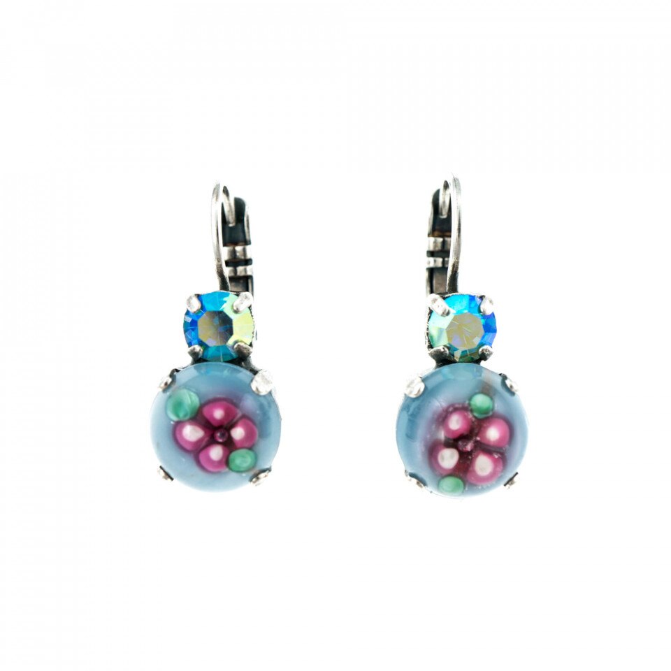 Cercei placati cu Argint 925, Cristale Swarovski, Blue Night by Roxannes - Mariana Jewellery, Bleu 1062-202AB1SP6