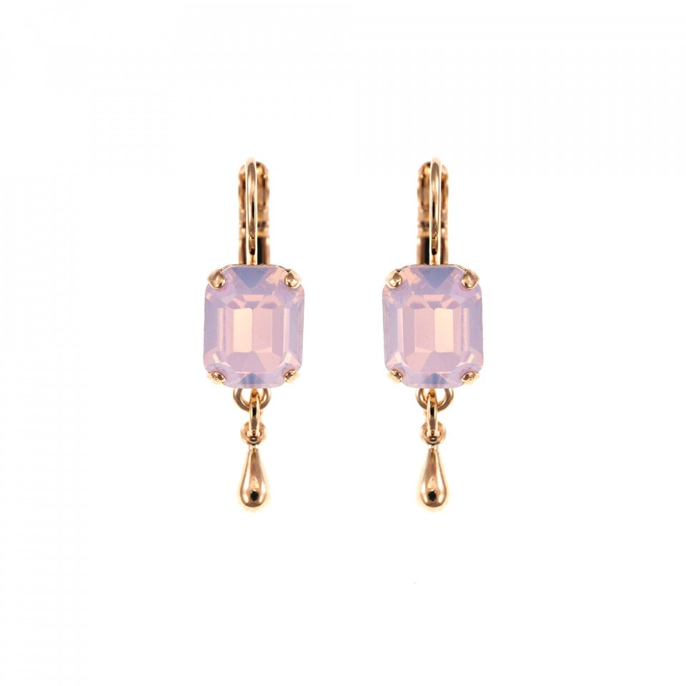 Cercei placati cu Aur roz de 24K, Cristale Swarovski, Tiara Day by Roxannes - Mariana Jewellery, Roz 1040/4-395RG6