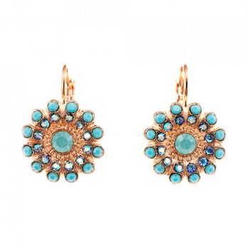 Cercei placati cu Aur roz de 24K, Cristale Swarovski, Cindy by Roxannes - Mariana Jewellery, Turquoise 1423/3-2677RG6 Cercei placati cu Aur roz de 24K, Cristale Swarovski, Cindy by Roxannes - Mariana Jewellery, Turquoise 1423/3-2677RG6