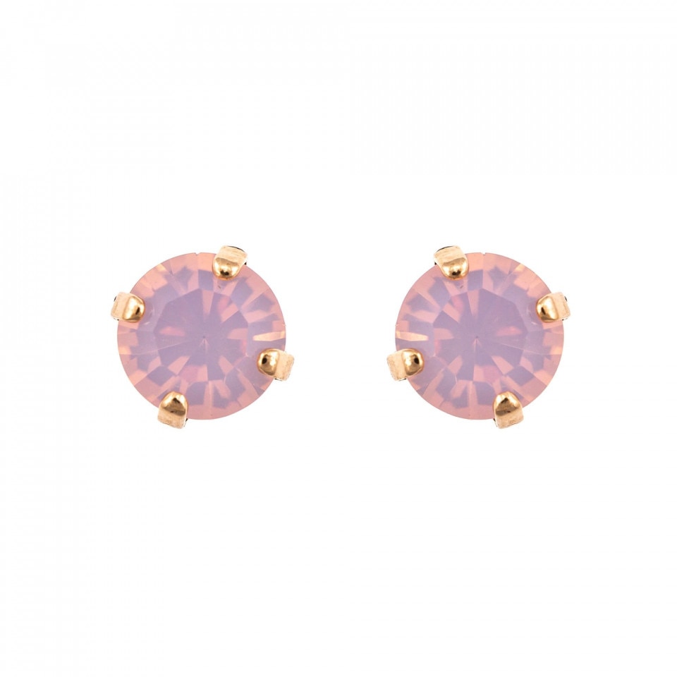 Cercei placati cu Aur roz de 24K, Cristale Swarovski, Rose by Roxannes - Mariana Jewellery, Roz 1440-395RG2