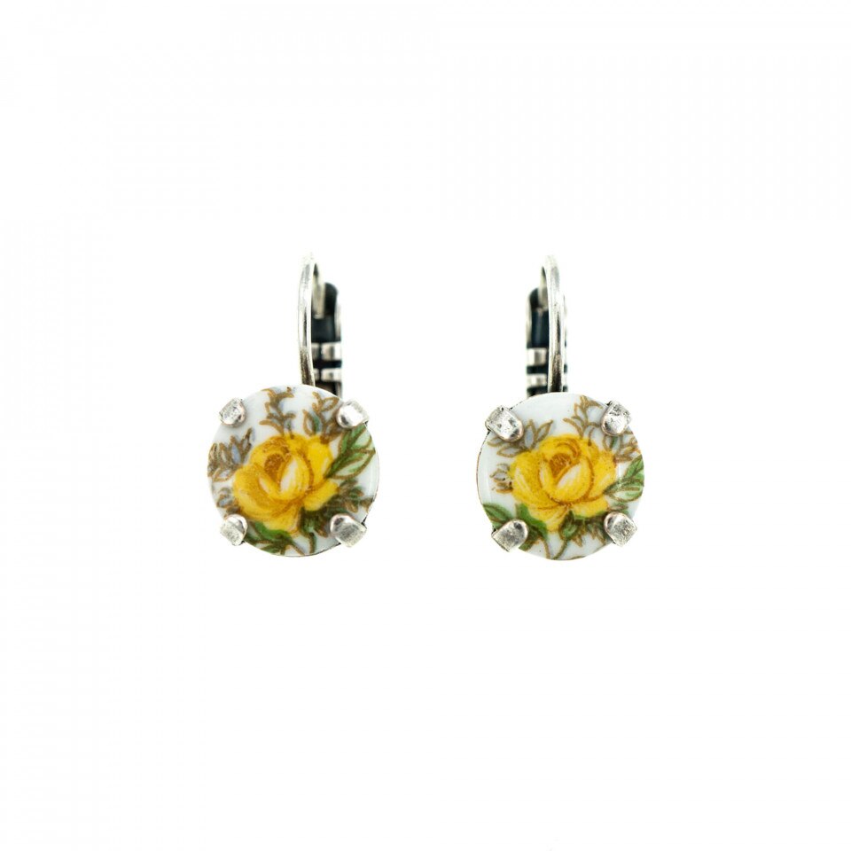 Cercei placati cu Argint 925, Cristale Swarovski, Yellow Brick Road by Roxannes - Mariana Jewellery, Galben 1445-10931SP6