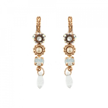 Cercei placati cu Aur roz de 24K, Cristale Swarovski si Pietre semipretioase, Seashell by Roxannes - Mariana Jewellery, Alb 1320-M1201RG6 Cercei placati cu Aur roz de 24K, Cristale Swarovski si Pietre semipretioase, Seashell by Roxannes - Mariana Jewellery, Alb 1320-M1201RG6