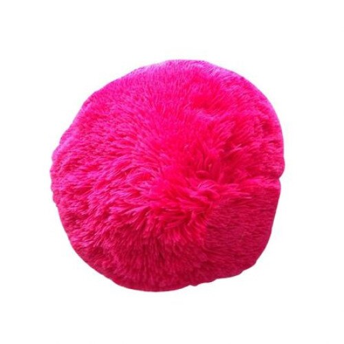 Perna decorativa iMK® cu blanita, rotunda, roz