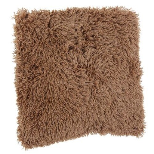 Perna decorativa iMK® cu blanita, patrata, maro