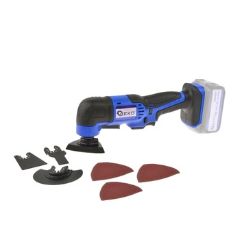 Unealta multifunctionala Geko Li-ion 18V, fara acumulator, G80617 + accesorii Unealta multifunctionala Geko Li-ion 18V, fara acumulator, G80617 + accesorii