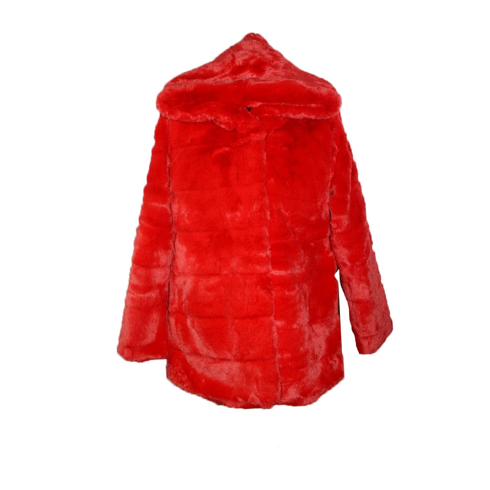 Geaca de blana pentru fetite NN, cu gluga, Rosu
