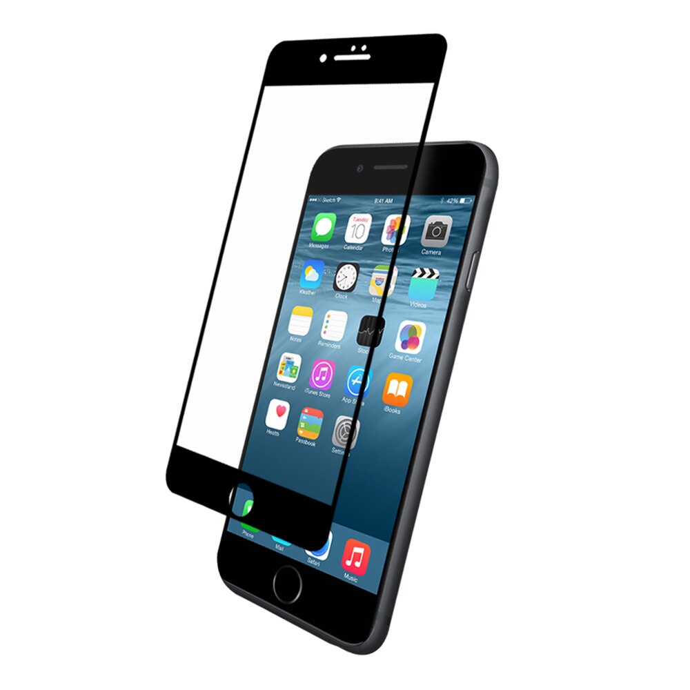 Folie de protectie 5D compatibila cu Apple iPhone SE 2 / 8 / 7, Negru