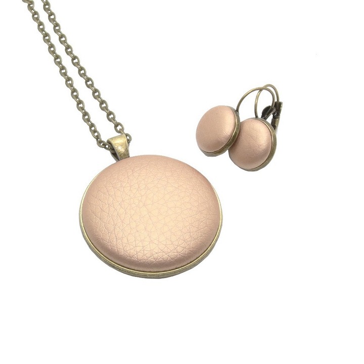 Set colier cu cercei POGA Rose Gold