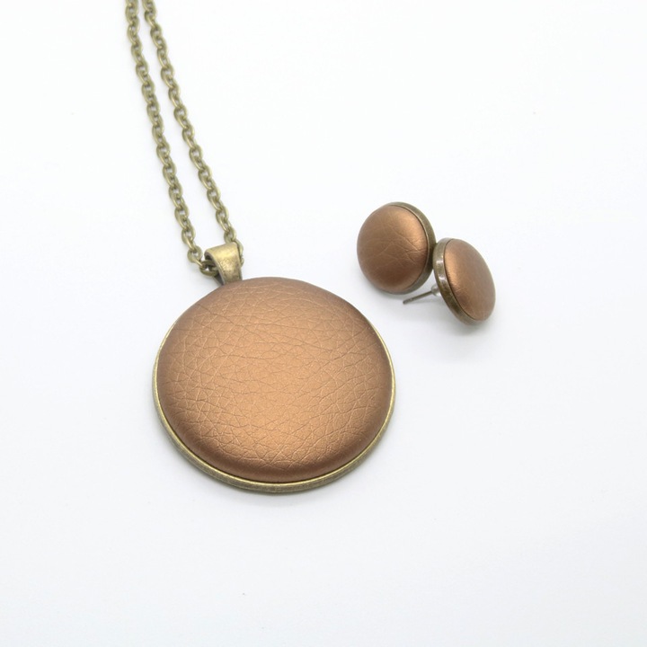 Set colier cu cercei POGA Bronze