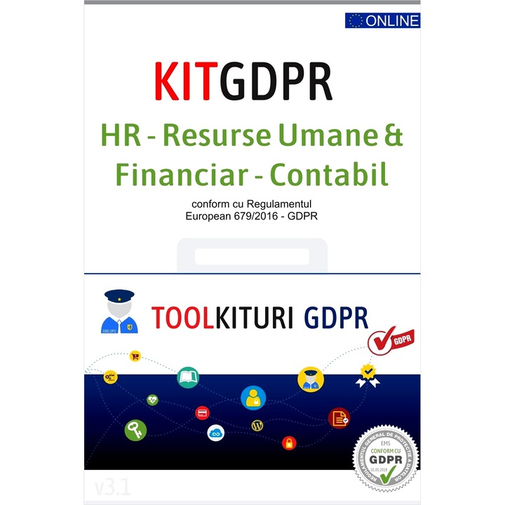 Kit GDPR HR Resurse Umane & Financiar - Contabil conform cu Regulamentul EU 679/2016
