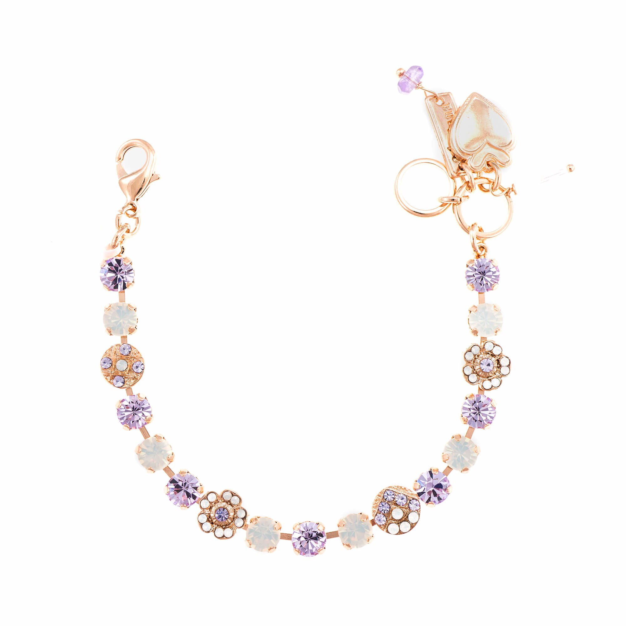 Bratara placata cu Aur roz de 24K, Cristale, Elizabeth by Roxannes - Mariana Jewellery, Mov/Roze 4005/1-M83371RG