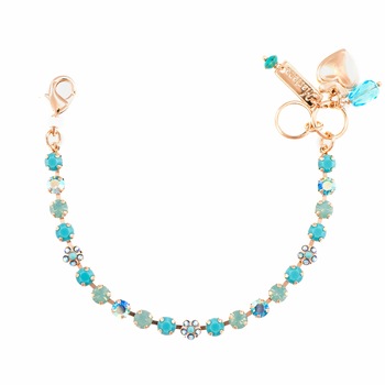 Bratara placata cu Aur roz de 24K, Cristale, Cindy by Roxannes - Mariana Jewellery, Turquoise 4008-2677RG Bratara placata cu Aur roz de 24K, Cristale, Cindy by Roxannes - Mariana Jewellery, Turquoise 4008-2677RG