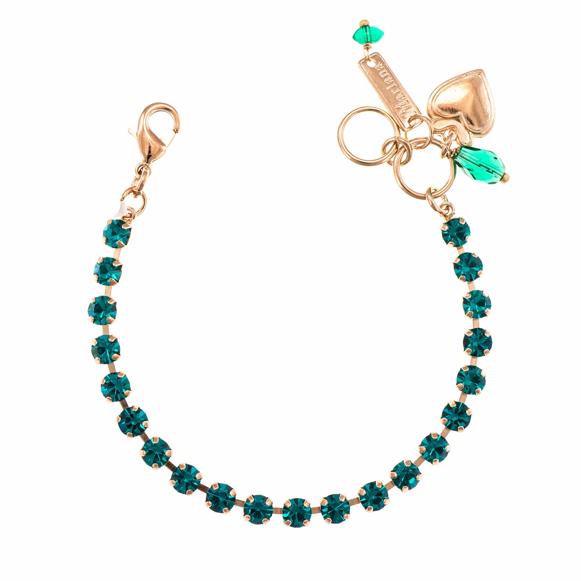 Bratara placata cu Aur roz de 24K, Cristale, Lucky Birthstone - The Color of Your Life by Roxannes - Mariana Jewellery, Albastru 4000-229229RG
