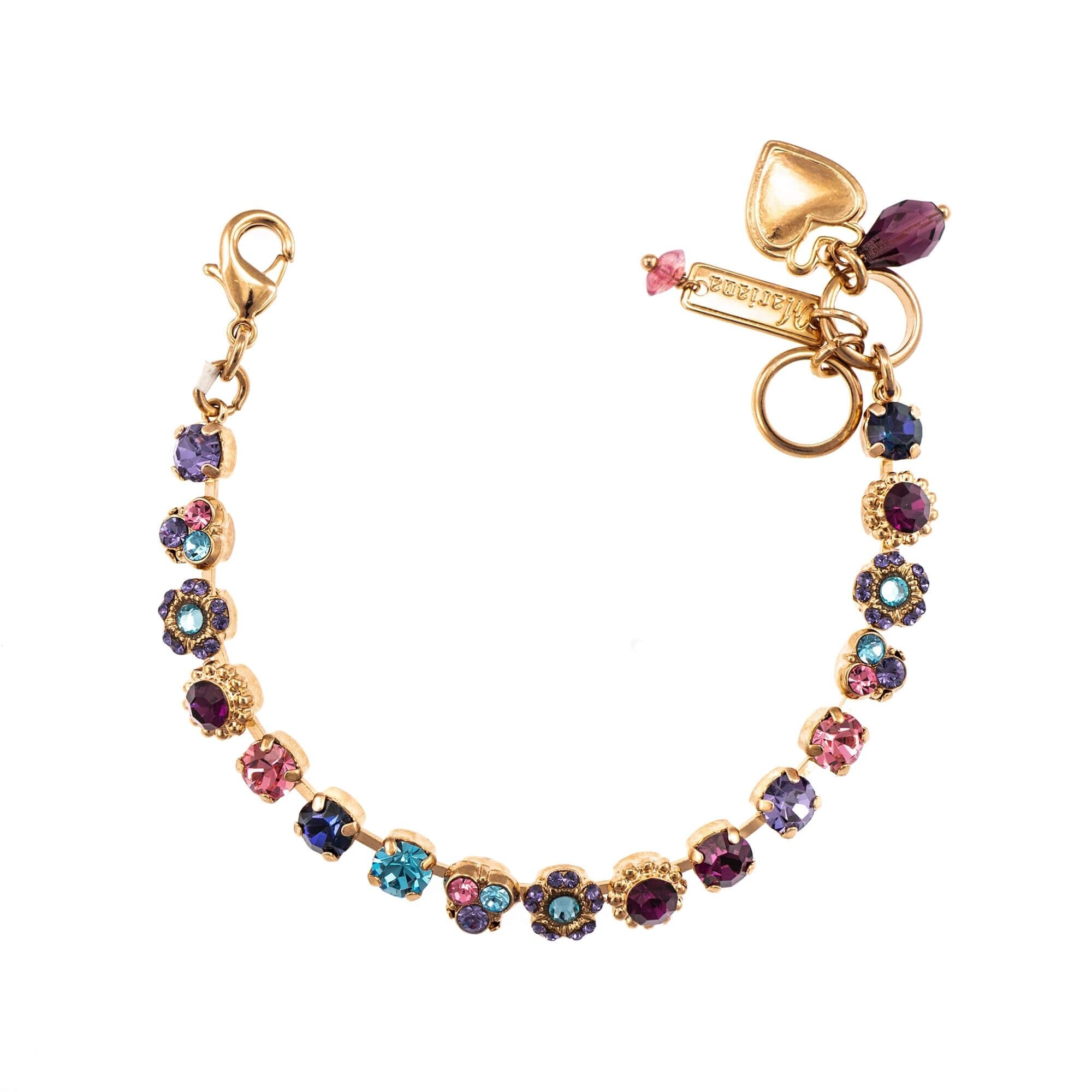 Bratara placata cu Aur roz de 24K, Cristale, Cotton Candy - The Sweet Life by Roxannes - Mariana Jewellery, Multicolor 4028-144RG