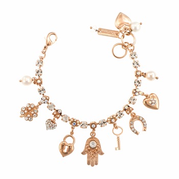 Bratara placata cu Aur roz de 24K, Cristale si Pietre semipretioase, Crystal Pearl's by Roxannes - Mariana Jewellery, Cristal Transparent/Alb 4036/1-M48001RG Bratara placata cu Aur roz de 24K, Cristale si Pietre semipretioase, Crystal Pearl's by Roxannes - Mariana Jewellery, Cristal Transparent/Alb 4036/1-M48001RG