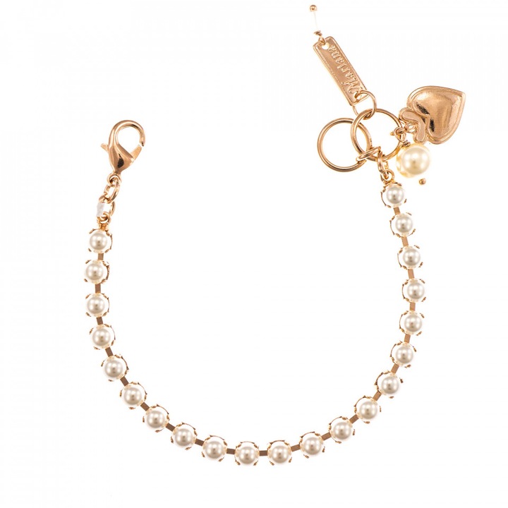 Bratara placata cu Aur roz de 24K, Cristale Swarovski si Pietre semipretioase, Lucky Birthstone - The Color of Your Life by Roxannes - Mariana Jewellery, Alb 4000-M48M48RG