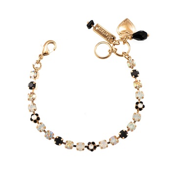 Bratara placat cu Aur roz de 24K, Cristale si Pietre semipretioase, St. Martin - Caribbean Life by Roxannes - Mariana Jewellery, Alb/Negru 4008-M87-3RG Bratara placat cu Aur roz de 24K, Cristale si Pietre semipretioase, St. Martin - Caribbean Life by Roxannes - Mariana Jewellery, Alb/Negru 4008-M87-3RG