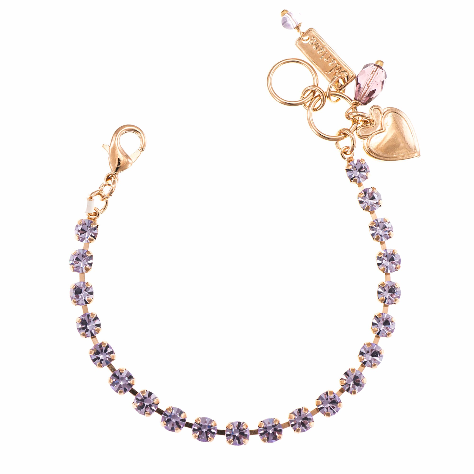 Bratara placata cu Aur roz de 24K, Cristale, Violet - Colors by Roxannes - Mariana Jewellery, Mov 4000-371371RG