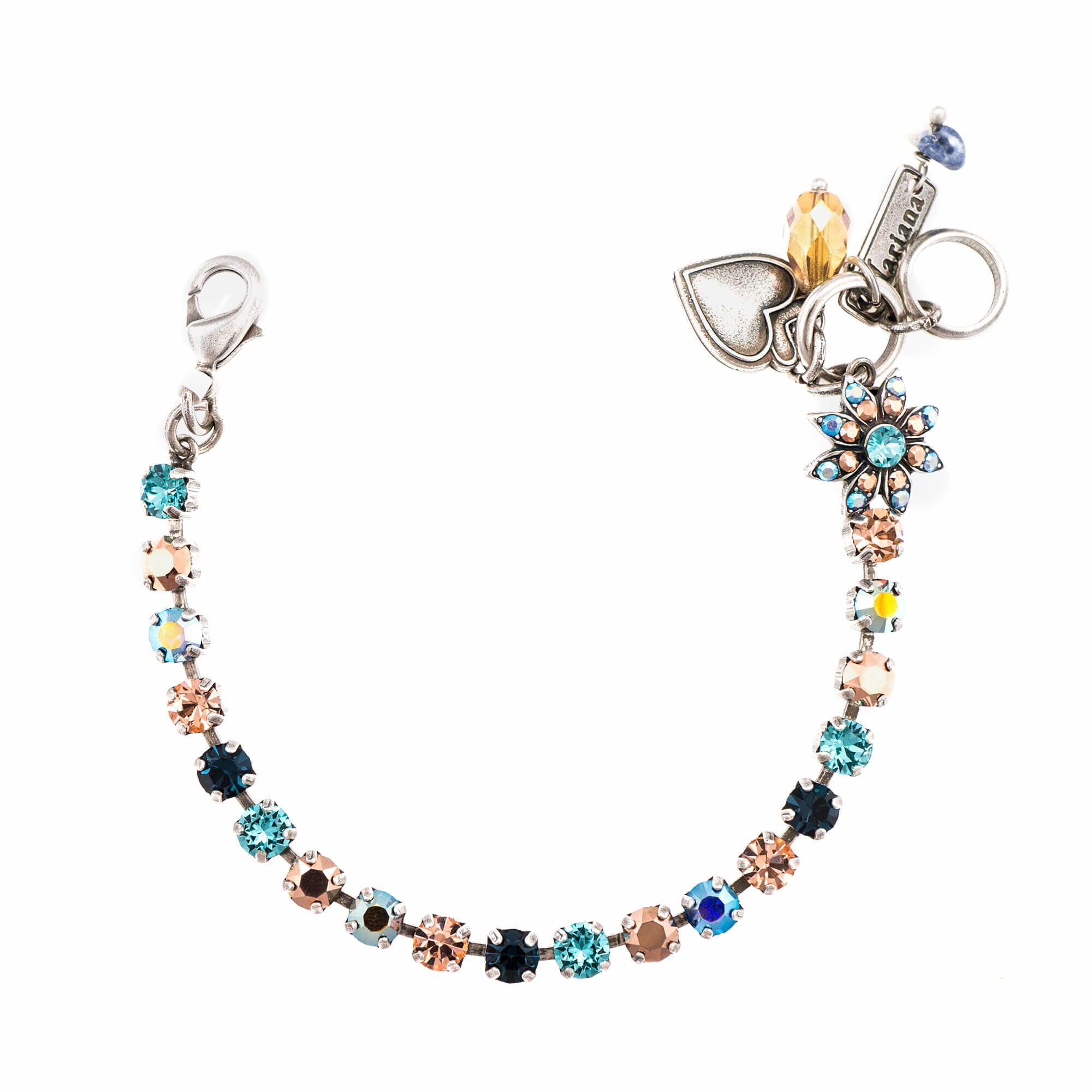 Bratara placata cu Argint 925, Cristale, Blue Suede Shoes by Roxannes - Mariana Jewellery, Albastru/Bej 4003-1008SP