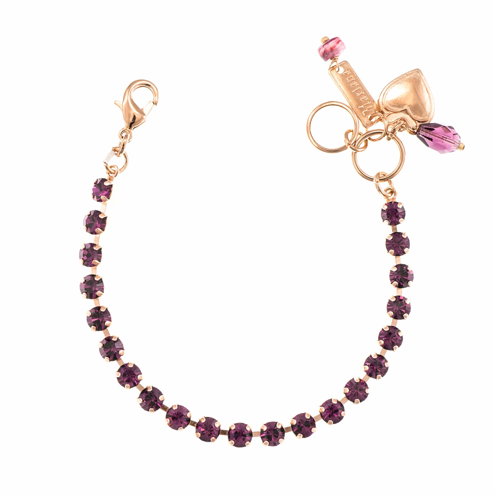 Bratara placata cu Aur roz de 24K, Cristale, Lucky Birthstone - The Color of Your Life by Roxannes - Mariana Jewellery, Mov 4000-204204RG