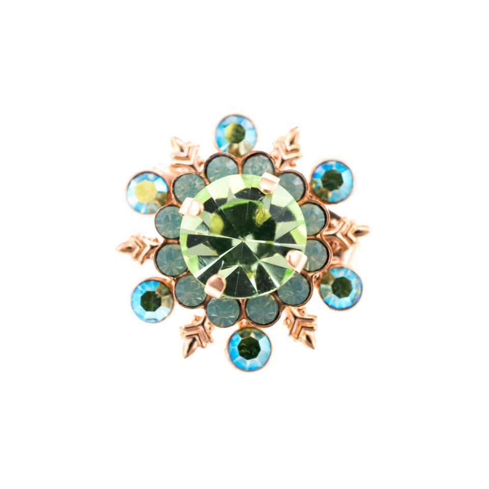 Brosa placata cu Aur roz de 24K, Cristale Swarovski, Corina by Roxannes - Mariana Jewellery, Vernil 2006-390RG