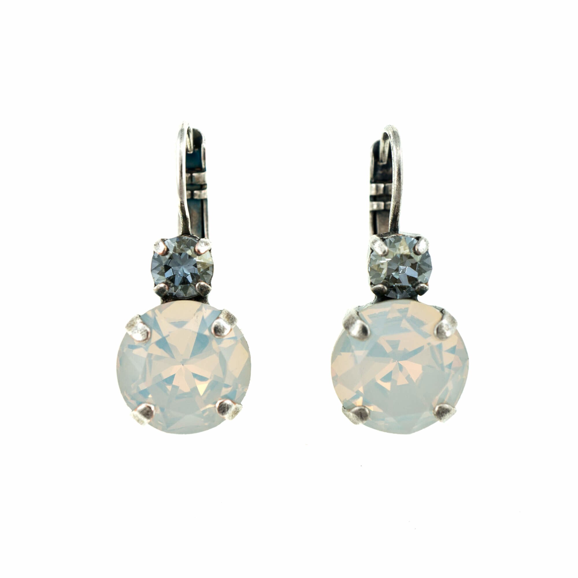 Cercei placati cu Argint 925, Cristale, Silk by Roxannes - Mariana Jewellery, Alb/Creme 1037-1049SP6