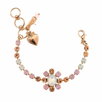 Bratara placata cu Aur roz de 24K, Cristale, Tiara Day by Roxannes - Mariana Jewellery, Alb/Roze 4156/2-2333RG Bratara placata cu Aur roz de 24K, Cristale, Tiara Day by Roxannes - Mariana Jewellery, Alb/Roze 4156/2-2333RG