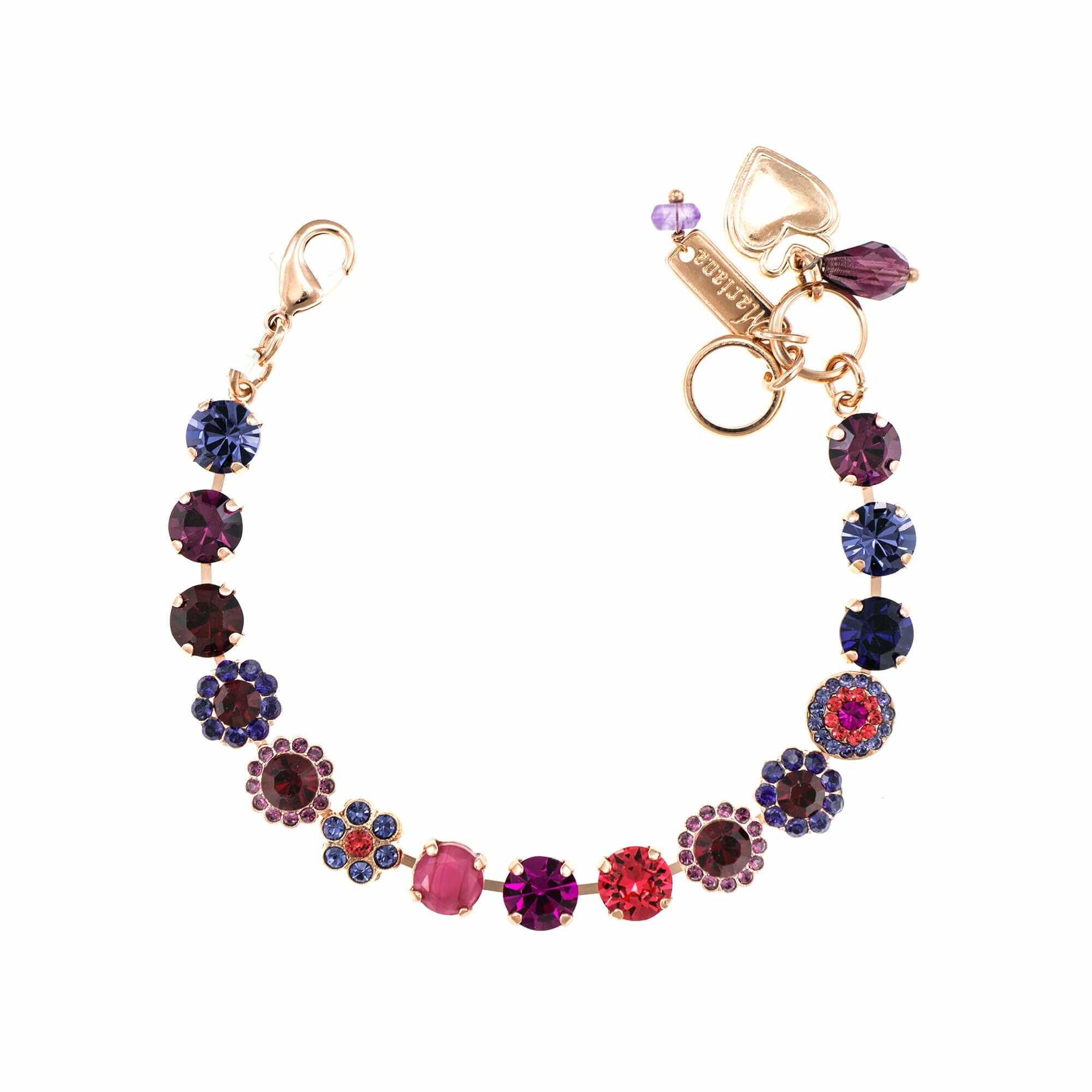 Bratara placata cu Aur roz de 24K, Cristale, Xenia - Odyssey by Roxannes - Mariana Jewellery, Multicolor 4479-1091RG